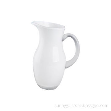 White Color Decanter with Handle, 1.7L Big Capacity, Customized Designs Welcomed